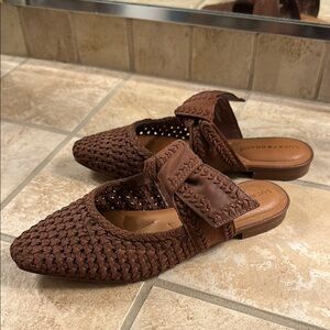 Lucky Brand, Leather Women's Brown Woven Shoes